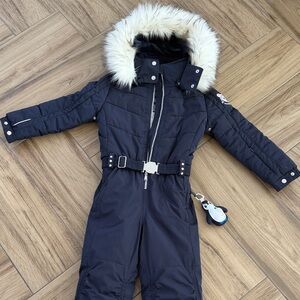 Poivre Blanc Girls Snowsuit with Fur Trim size 5